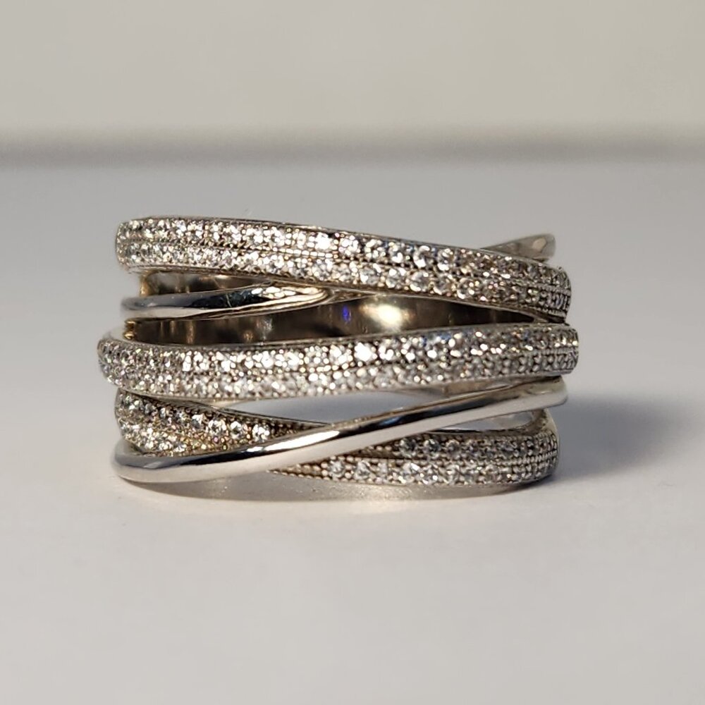 Estate Silver Multi-Band Ring - Picture 3 of 13